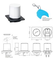 Wall Mounted Toilet Brush Holder Gaia black
