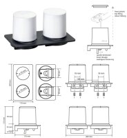 Double Soap Dispenser 2x200 ml Gaia black