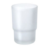 Toothbrush Holder with Frosted Glass Trend white