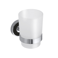 Toothbrush Holder with Frosted Glass Trend white