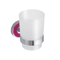 Toothbrush Holder with Frosted Glass Trend pink