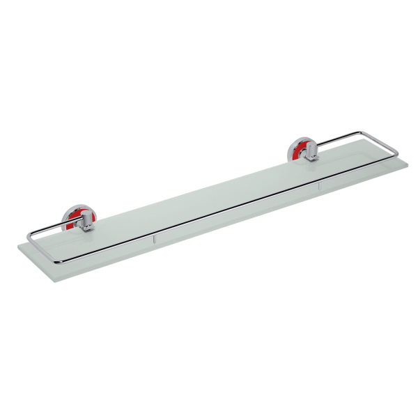 Glass Shelf with Tiltable Rail 600 mm Trend red