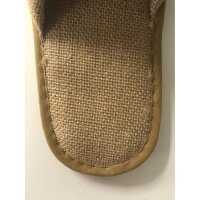 Eco Friendly Jute Natur Hotel Slipper geschlossen 29 cm - beige