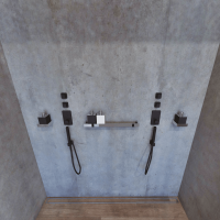 Zahnputzbecher schwarz, delux für Wandmontage Primo