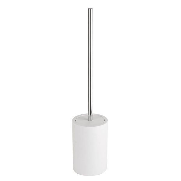 Round Free Standing Toilet Brush Holder Primo white