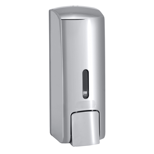 Seifenspender aus Kunststoff, Silber glänzend 300 ml