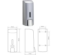 Seifenspender Kunststoff Silber 300 ml – Nachfüllbar & Wandmontage