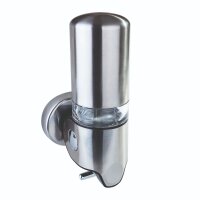 350ml Wall Soap Dispenser Silver Steel Plastic