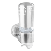 Wand Seifenspender 350 ml Silber Edelstahl Kunststoff
