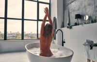 Corner Shower Curtain Holder 900x900 MM