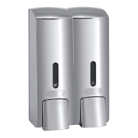 Double Soap Dispenser 2x300 ML shiny