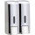 Double Wall-Mounted Soap & Shampoo Dispenser, Silver, 2 x 300 ml, Lockable