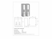 Double Soap Dispenser 2x300 ML, plastic matt
