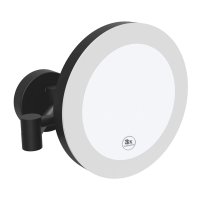 LED Cosmetic Mirror with 3x Magnification black