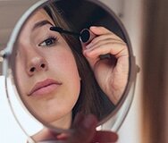 Square LED Cosmetic Mirror with 3x magnification with Two Types of Light