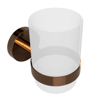 Toothbrush Holder with Frosted Glass Cup Creative Coral