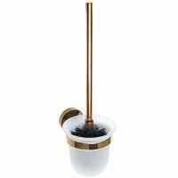Wall Mounted Toilet Brush Holder with Glass Dish Creative...