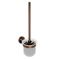 Wall Mounted Toilet Brush Holder with Glass Dish Creative Coral