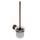 Wall Mounted Toilet Brush Holder with Glass Dish Creative Coral