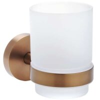 Toothbrush Holder with Frosted Glass Cup Creative Amber