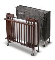 Limea Babybett Mahagoni – Kompaktes Hotel- & Kinderbett