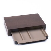 Welcome Tray with Drawer Canella brown