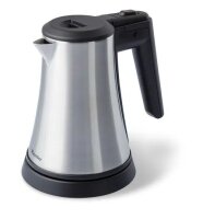 Bentley Willkommenstablett Bibian, schwarz aus Melamin mit Edelstahl Wasserkocher 0,5 l