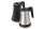 Bentley Willkommenstablett Bibian, schwarz aus Melamin mit Edelstahl Wasserkocher 0,5 l