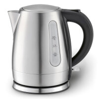 Bentley Willkommenstablett Bibian, schwarz aus Melamin mit Edelstahl Wasserkocher Julia 1,0 l