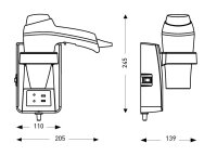 Hotel Hair Dryer with Holder and Shaver Socket