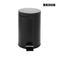 Corby Tritt-Mülleimer 3 Liter schwarz