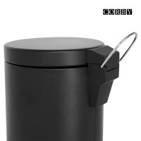 Corby Tritt-Mülleimer 3 Liter schwarz