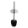 Spare WC Brush with Handle and Cover black
