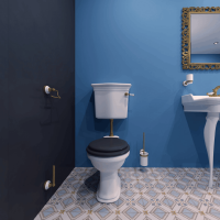 Spare WC Brush with Handle white