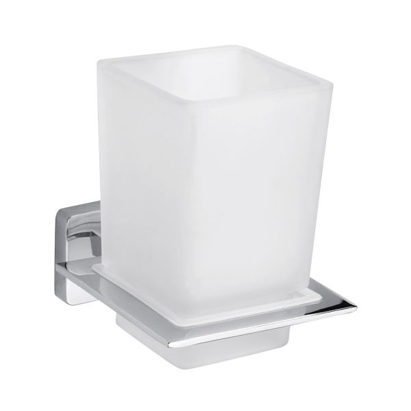 Toothbrush Holder with Milk Glass Saga