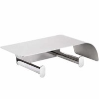 Double Toilet Paper Holder with Shelf Gaia