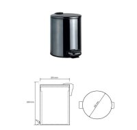 Bad Abfalleimer Soft Close 5 l Creative Hämatit