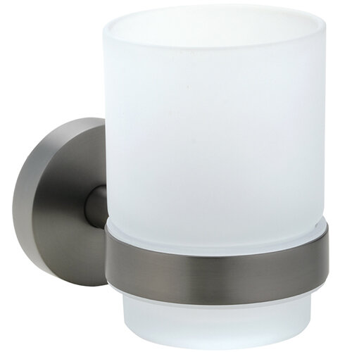 Zahnputzbecher mit Halter Creative Graphit