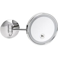 LED Cosmetic Mirror with 3x Magnification Ø20 cm,...