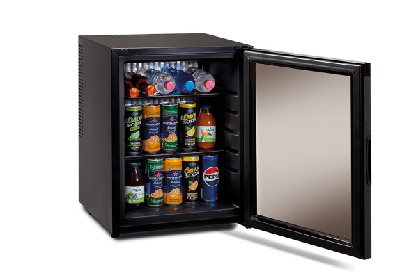 Thermoelectric Minibar with Transparent Glass Door – 40L, Black