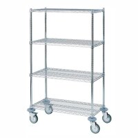 Trolley with 4 Wire Shelves
