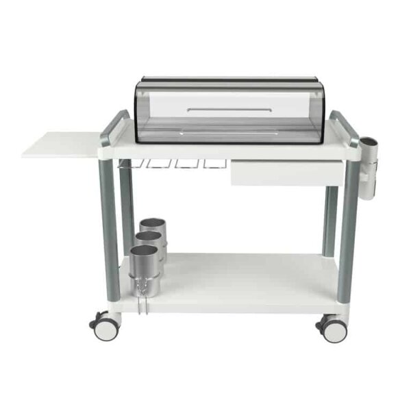 Special Serving Trolley - with Holders for Bottles and Glasses titan