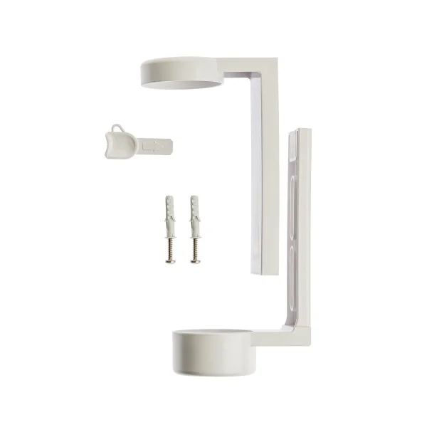 White Holder for Dispenser System with Screws