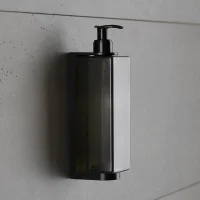 Halterung für Pumpspender mit Schrauben in schwarz