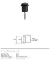 Bodentürstopper, Schwarz – Edelstahl, Matt Finish