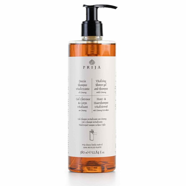 Prija vitalisierendes Duschgel und Shampoo mit nachfüllbare Flasche 380 ml