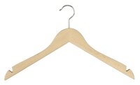 Hotel Wood Hanger with Notches lacquered 45 cm