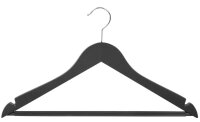 Hotel Hanger with Bar and Notches black 45 cm