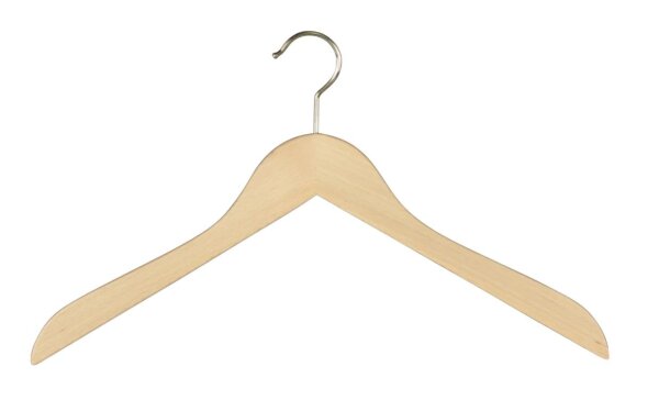Economy Wooden Hotel Coat Hanger basic lacquered 44 cm