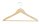 Economy Wooden Hotel Coat Hanger with Bar and Notches lacquered 44 cm